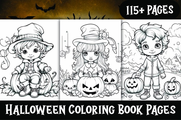 Printable halloween coloring books